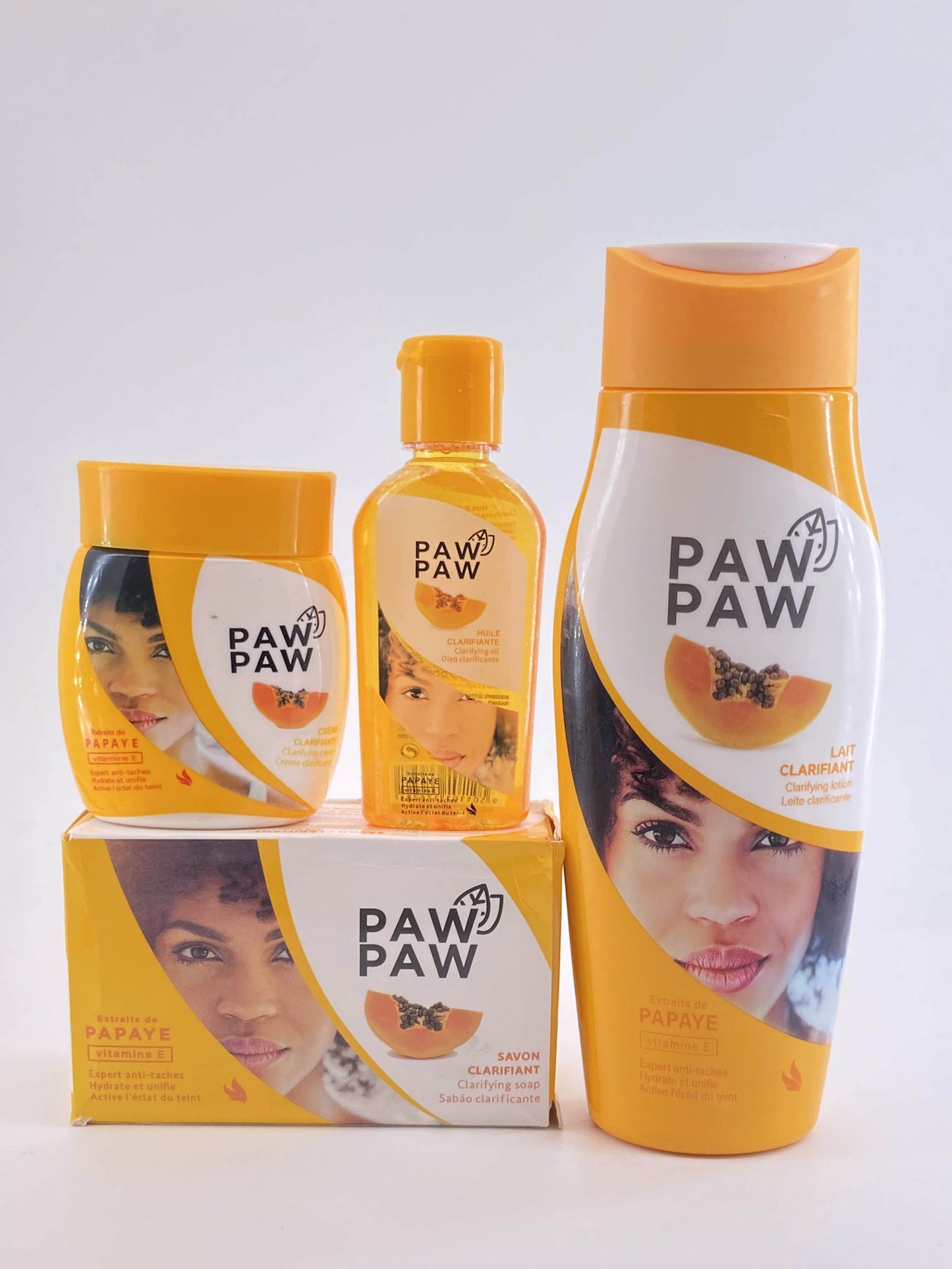 PAW PAW Papaya Glow Set β Daily Clarifying Soap, Lotion, Cream & Oil