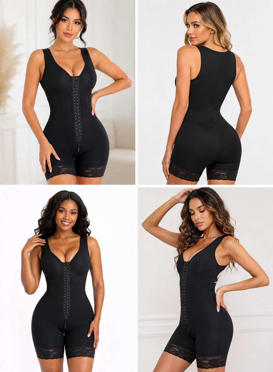 High-Compression Slimming Bodysuit for Tummy & Thigh Control