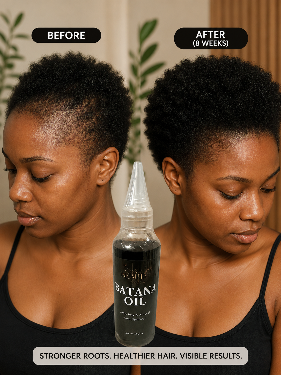 Batana Hair Growth Oil – Anti Hair Loss Treatment | 100% Pure & Natural BATANA Oil from Honduras (4.6 FL} oz) ⭐