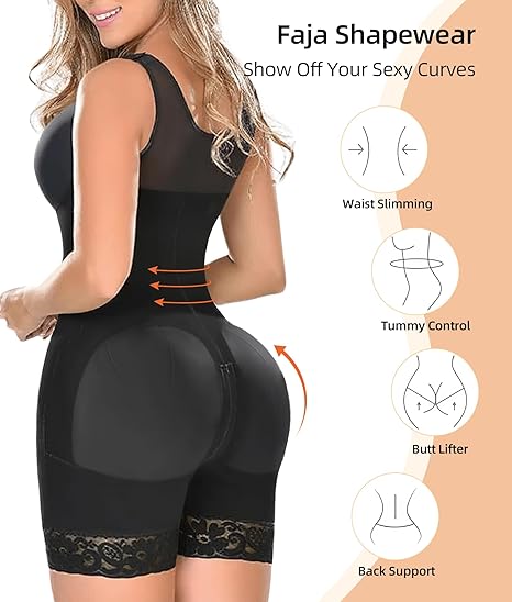 High-Compression Slimming Bodysuit for Tummy & Thigh Control